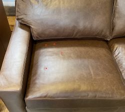 Open Box: Turner Square Arm Grand Sofa without Nailheads(104"W, 44"D), 3-Seat Cushion - Gravel Chocolate, Dark Walnut