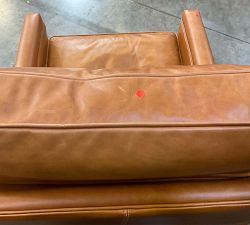 Open Box: Tyler Square Arm Manual Tall Recliner without Nailheads (41") - Statesville Caramel, Espresso