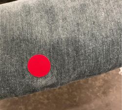 Open Box: Wells Tightback Swivel Recliner - Rustic Chenille Slate, Brass Base