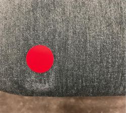 Open Box: Wells Tightback Swivel Recliner - Rustic Chenille Slate, Brass Base