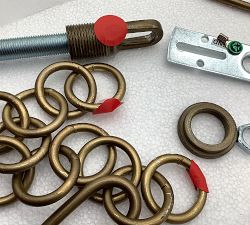 Open Box: Flynn Recycled Glass Pendant, Large (17") - Tumbled Brass