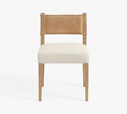 Open Box: Kanan Dining Chair - Keystone Sandstone Leather, Seadrift