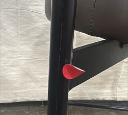 Open Box: Maison Leather Counter Stool (24") - Vintage Cocoa, Antique Bronze