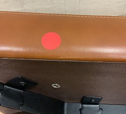 Open Box: Maison Leather Entry Shoe Bench (28") - Saddle Tan, Bronze