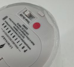 Open Box: Premium Flickering Flameless Wax Pillar Candle, Salt Washed (3" x 6") - Light Gray