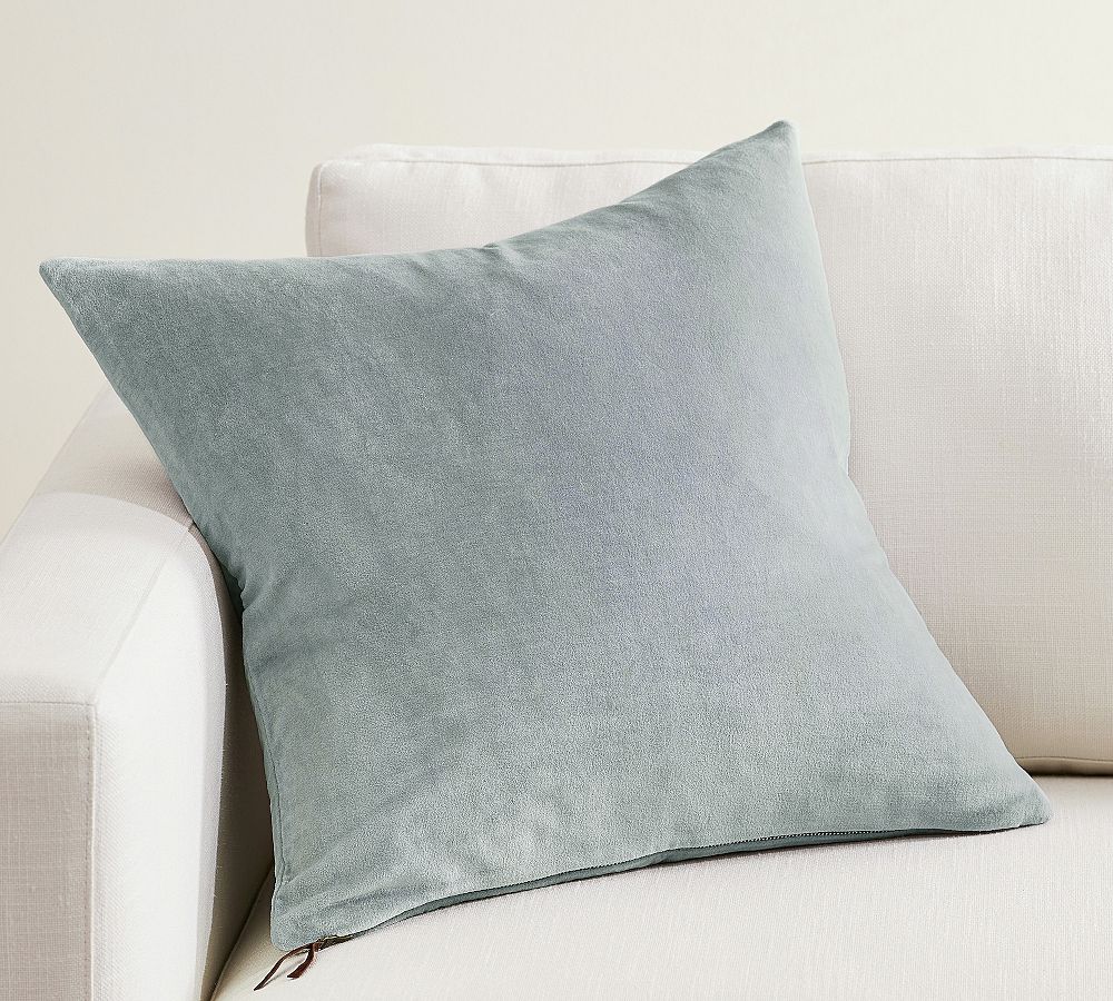 Everywhere Velvet Pillow Cover - Cloud Blue, 20"