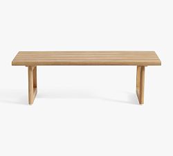 Open Box: Woodside Eucalyptus Rectangle Outdoor Coffee Table (52") - Coastal Beachwood