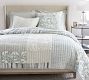 Jake Upholstered Platform Sleigh Bed with Wood Base
