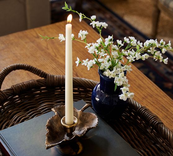 Metal Leaf Candle Holder