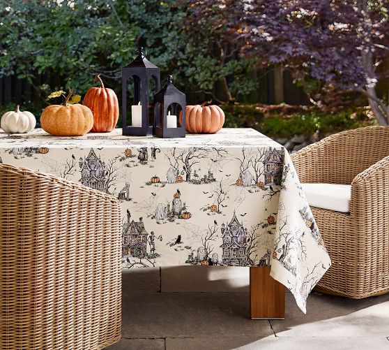 Midnight Manor Cotton Outdoor Oilcloth
