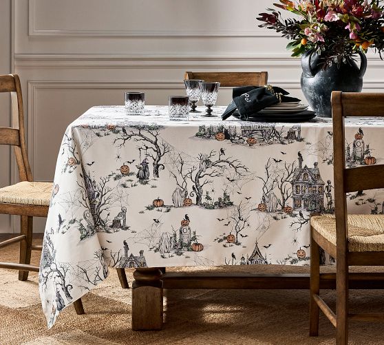 Midnight Manor Cotton Tablecloth