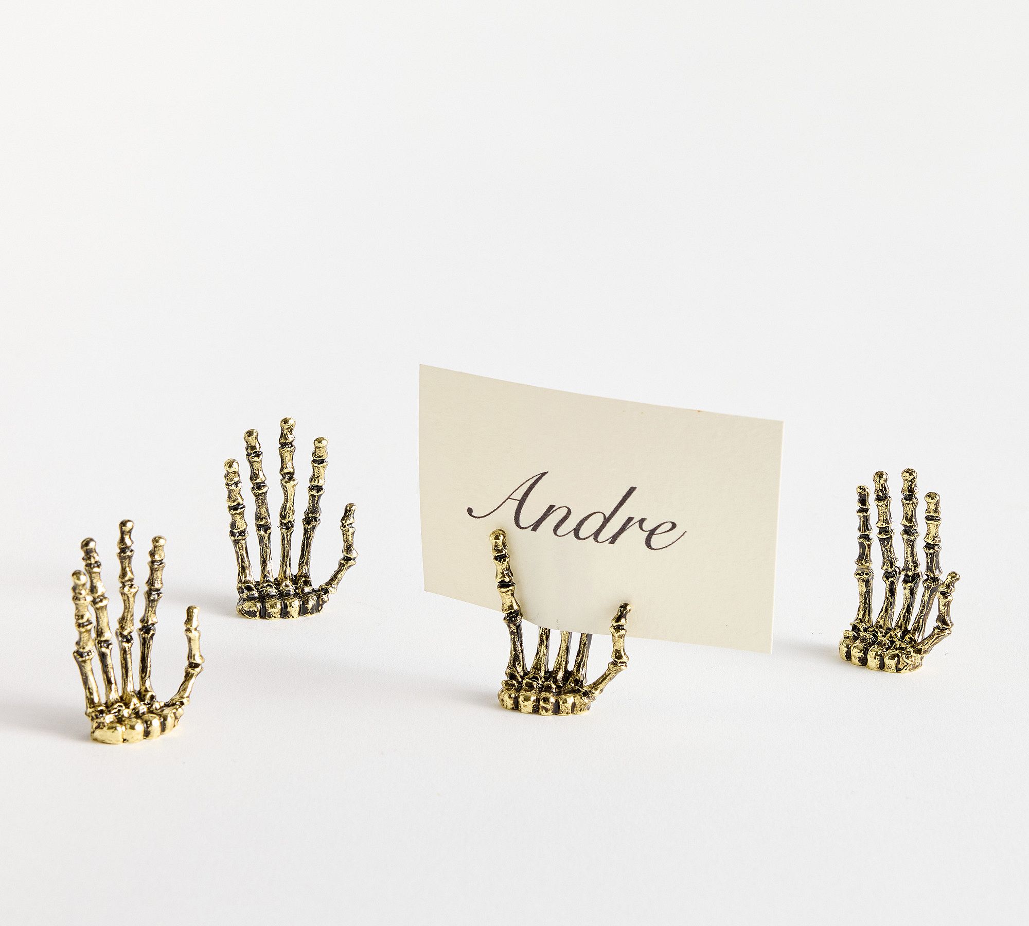 Skeleton Hand Place Card Holders - Set of 4