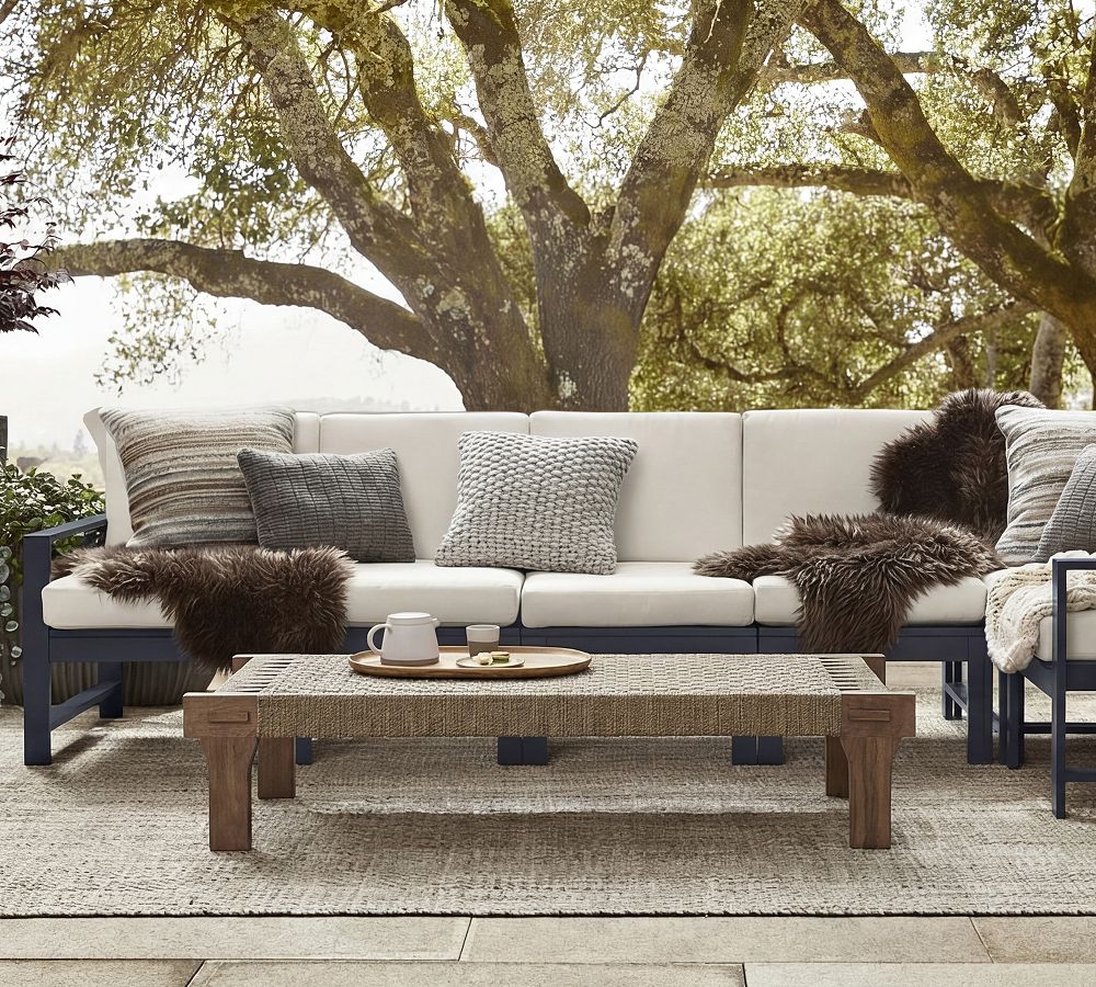 Mercy Teak Rectangular Outdoor Coffee Table (77") by Pottery Barn