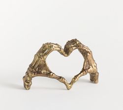 Brass Skeleton Heart Object