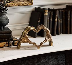 Brass Skeleton Heart Object
