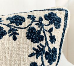 Emilie Chenille Floral Lumbar Pillow Cover