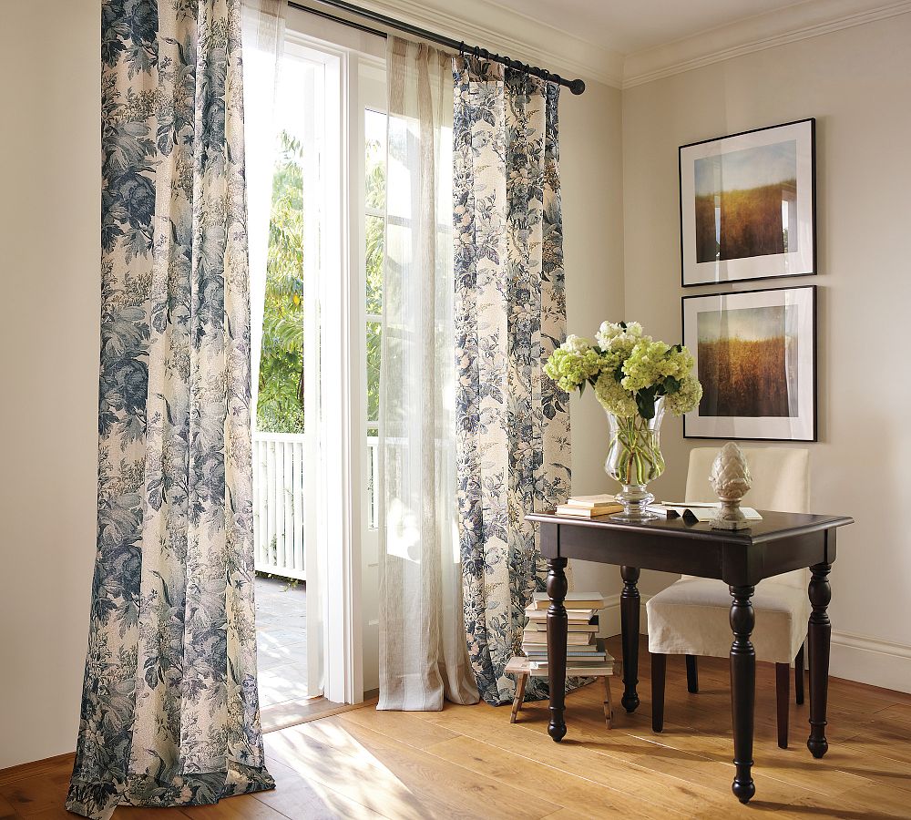 Linden Floral Curtain by Pottery Barn