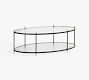 Marlette Oval Glass Coffee Table (51.5")