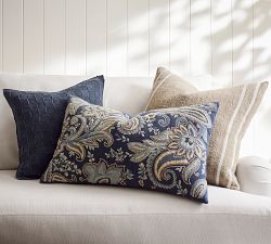 Francis Embroidered Lumbar Pillow Cover