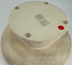 Open Box: Artisan Studio Handcrafted Ceramic Large Pedestal Bowl (5.25"H) - Natural