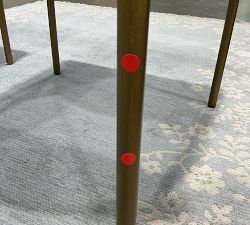 Open Box: Ember Upholstered Dining Chairs, Set of 2 - Danny Ivory, Antique Brass