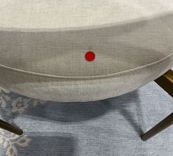 Open Box: Ember Upholstered Dining Chairs, Set of 2 - Danny Ivory, Antique Brass