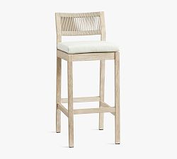 Open Box: Indio Coastal Outdoor Bar Stool (30") - Biscotti &amp; Oat Rope