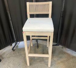 Open Box: Indio Coastal Barstool with High Performance Cushion Covers (30") - Natural Canvas, Biscotti &amp; Oat Rope