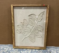 Open Box: Ivory Floral Wall Art