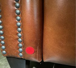 Open Box: James Roll Arm Manual Leather Recliner (39.5") - Legacy Chocolate, Dark Walnut