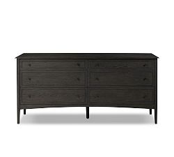 Open Box: Joselyn 6-Drawer Dresser (77") - Smoked Black Oak