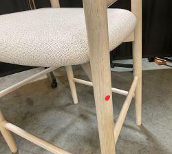 Open Box: Laguna Upholstered Counter Stool (24") - Sand Dune, Performance Boucle Oatmeal