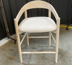 Open Box: Laguna Upholstered Counter Stool (24") - Sand Dune, Performance Boucle Oatmeal