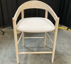 Open Box: Laguna Upholstered Counter Stool (24") - Sand Dune, Performance Boucle Oatmeal