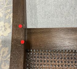 Open Box: Monty Cane Counter Stool (26") - Vintage Amber, Performance Boucle Oatmeal