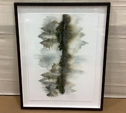 Open Box: Quietside Pines Framed Print, Print #2 (44.5"W x 33.5"H) - Black Frame