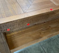 Open Box: Reclaimed Parquet Console Table (52") - Nantucket Brown