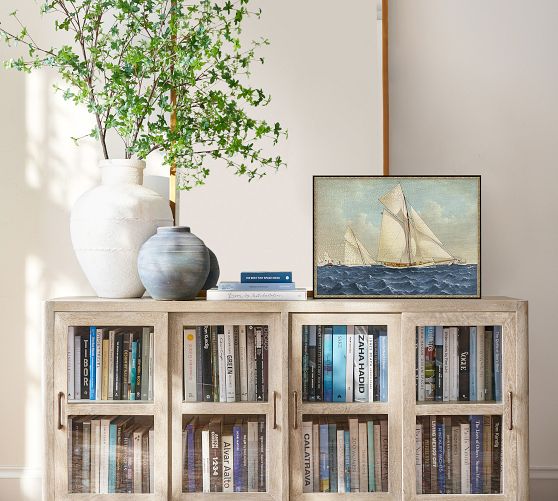 Antique Yachts Framed Canvas Print