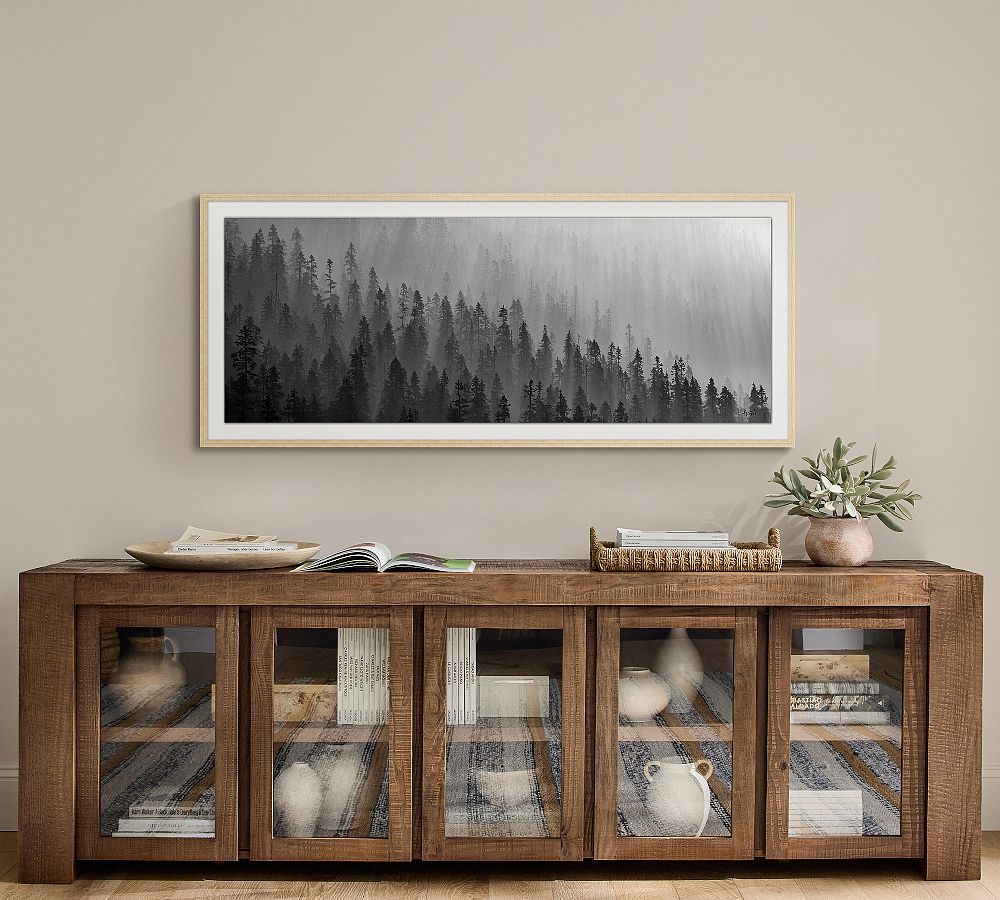 Repetitive Evergreens Framed Print by Pottery Barn