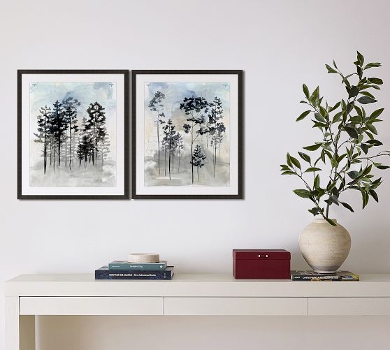 Watercolor Forest Framed Print