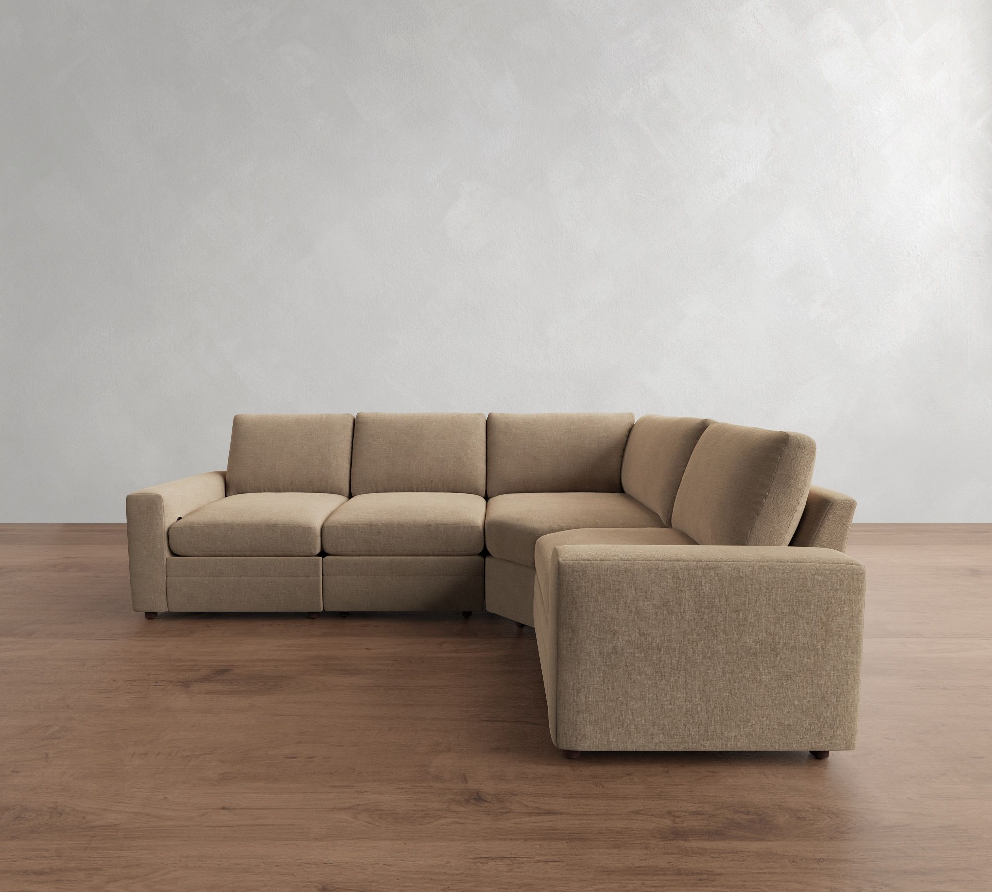 Pearce Modern Square Arm Reversible Power Reclining Sectional (114")