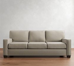 Open Box: Buchanan Square Arm Grand Sofa (89.5") - Performance Boucle Pebble, Espresso