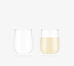 Bodum Skal Double Wall Chardonnay Stemless Glass - Set of 2