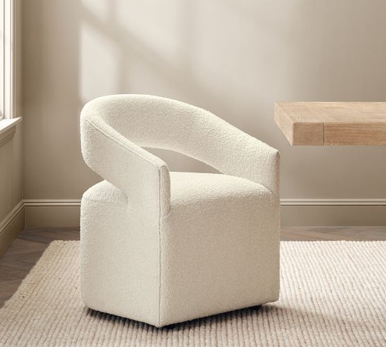 Baldwin Upholstered Open Back Armchair by Pottery Barn