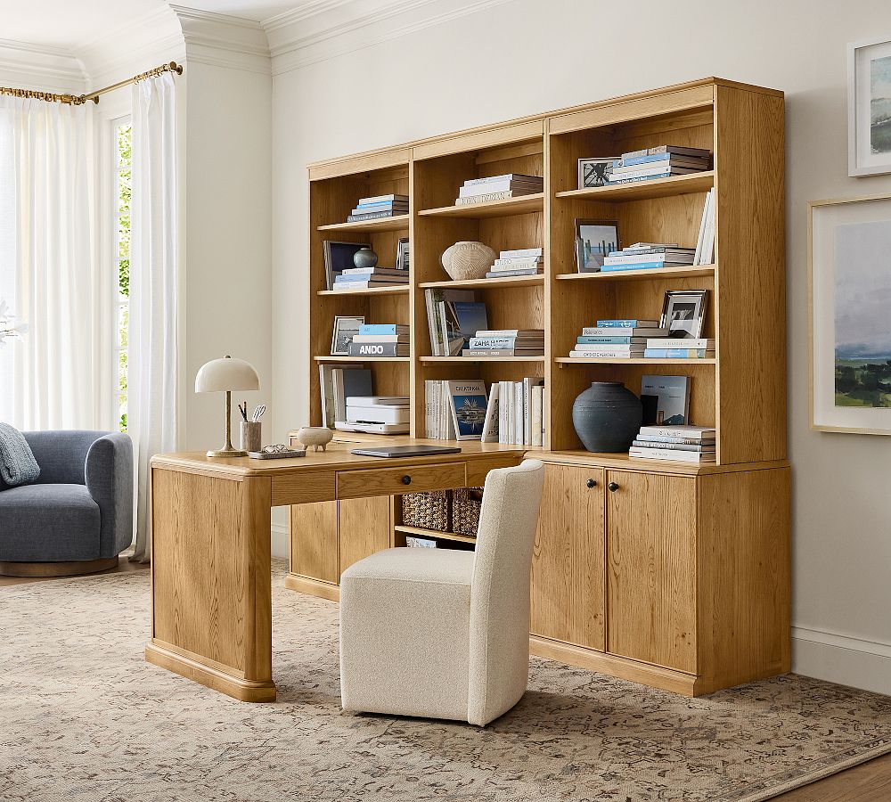 Hartford Peninsula Desk with Storage (102") by Pottery Barn