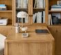Hartford Peninsula Desk with Glass Cabinet (34")