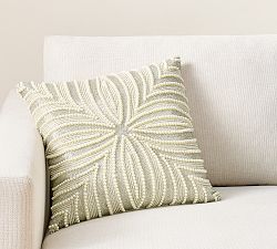 LoveShackFancy Beaded Floral Pillow Cover