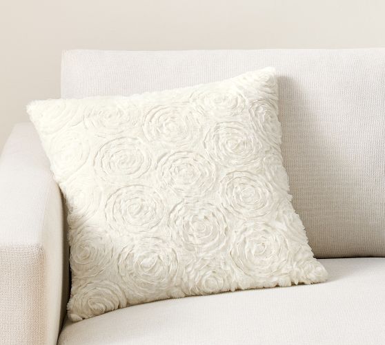 LoveShackFancy Organza Rosette Pillow Cover