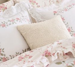 LoveShackFancy Organza Rosette Pillow Cover