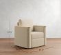 Spencer Upholstered Swivel Armchair by Michael Graves Design